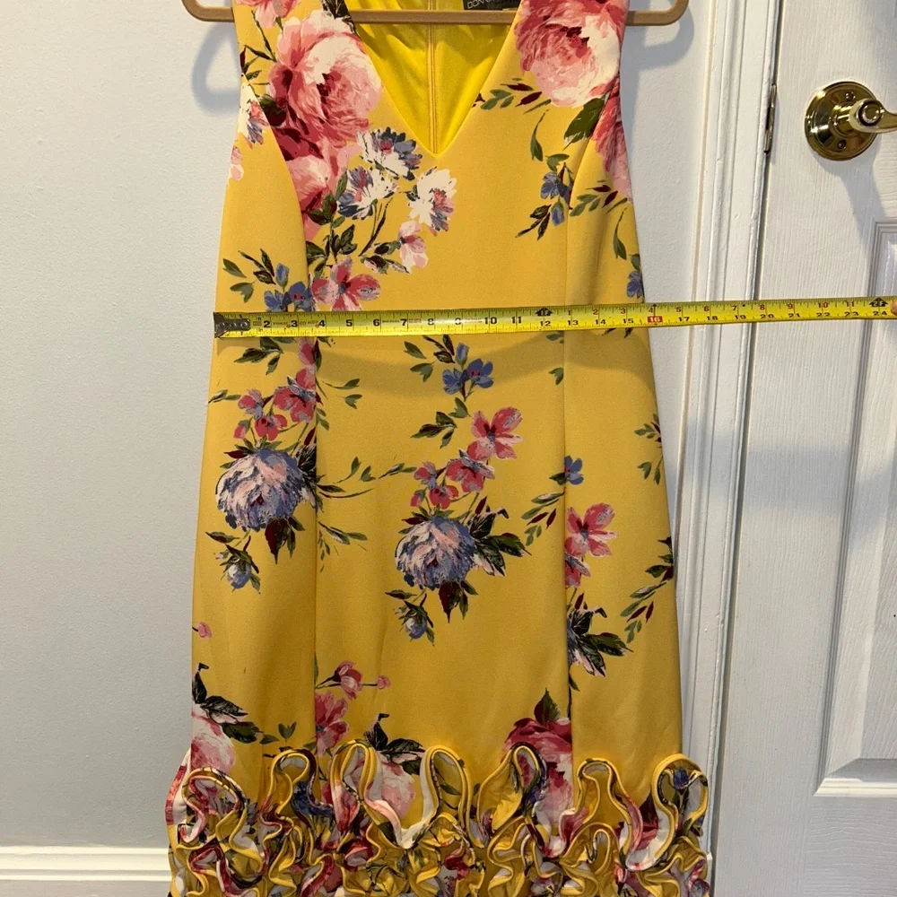 Donna Ricco Yellow Ruffle Dress - Picture 2 of 5